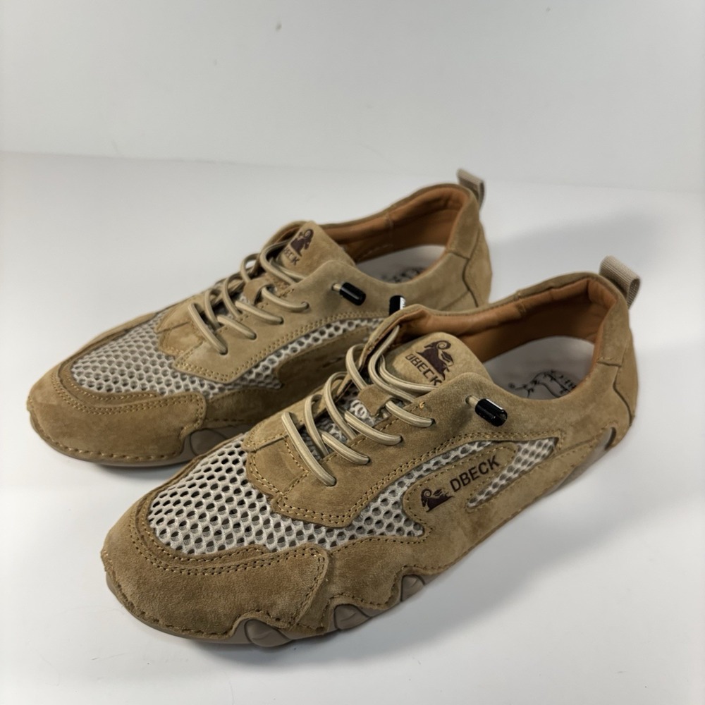 DBECK Shoes Size 42 Khaki Mesh Suede Lightweight Breathable Boho M8.5 W9